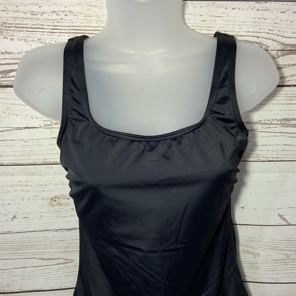 Lands End Black One Piece Bathing Suit Sz 10 - Picture 5 of 5